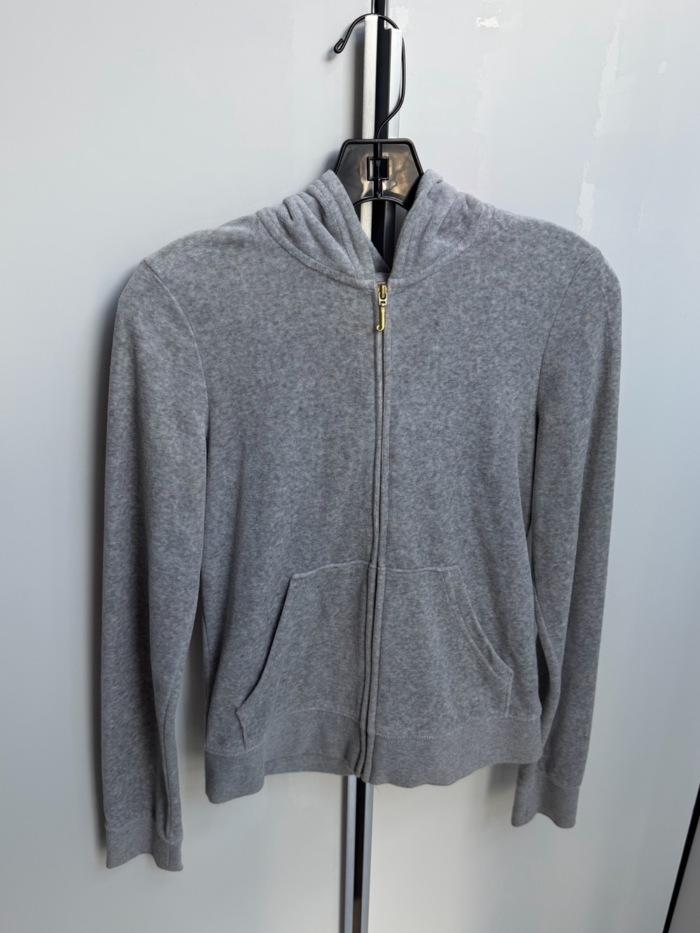 Juicy Couture Gray Zip-Up Hoodie Sweater
